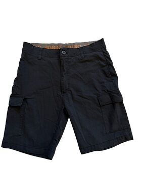 WearFirst Men's Stretch Cotton Cargo Shorts Black Size 36 EUC